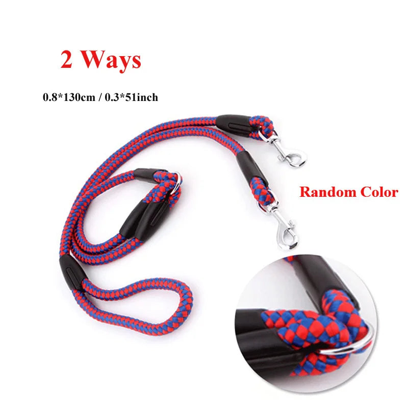 1/2/3Dogs Pet Dog Leash 55 Inch Long Braided Nylon for Double Dog Leash 3 Dog Leash dog harness and leash set  dog harness