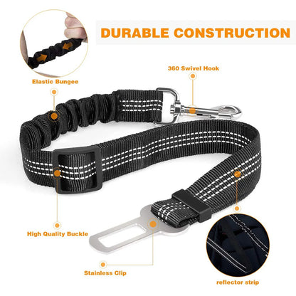 Elastic Dog Car Tether