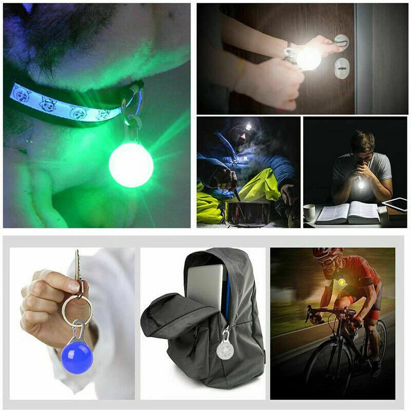 LED Luminous Dog Cat Collar Pendant Glowing Charm Lights Colorful Safety Lights for Night Walking Pet Collar Supplies Accessorie