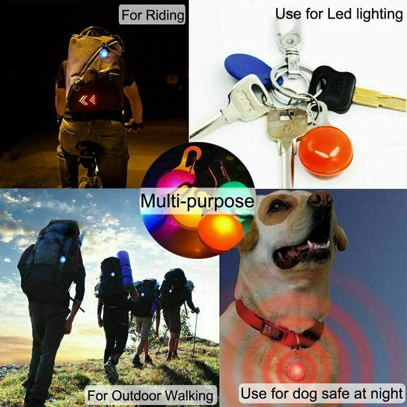 LED Luminous Dog Cat Collar Pendant Glowing Charm Lights Colorful Safety Lights for Night Walking Pet Collar Supplies Accessorie