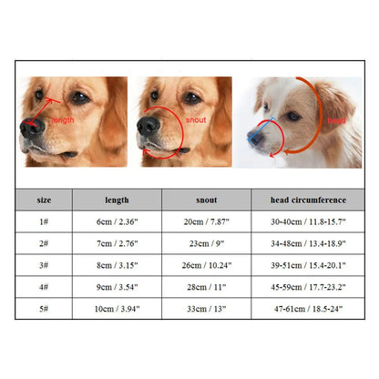Adjustable Silicone Basket Dog Muzzle